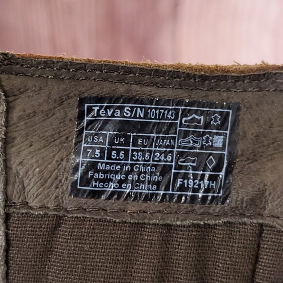Teva Womens 7.5 De La Vina Dos Tall Boots Brown Leather Zip Waterproof 1017143 - Picture 15 of 15